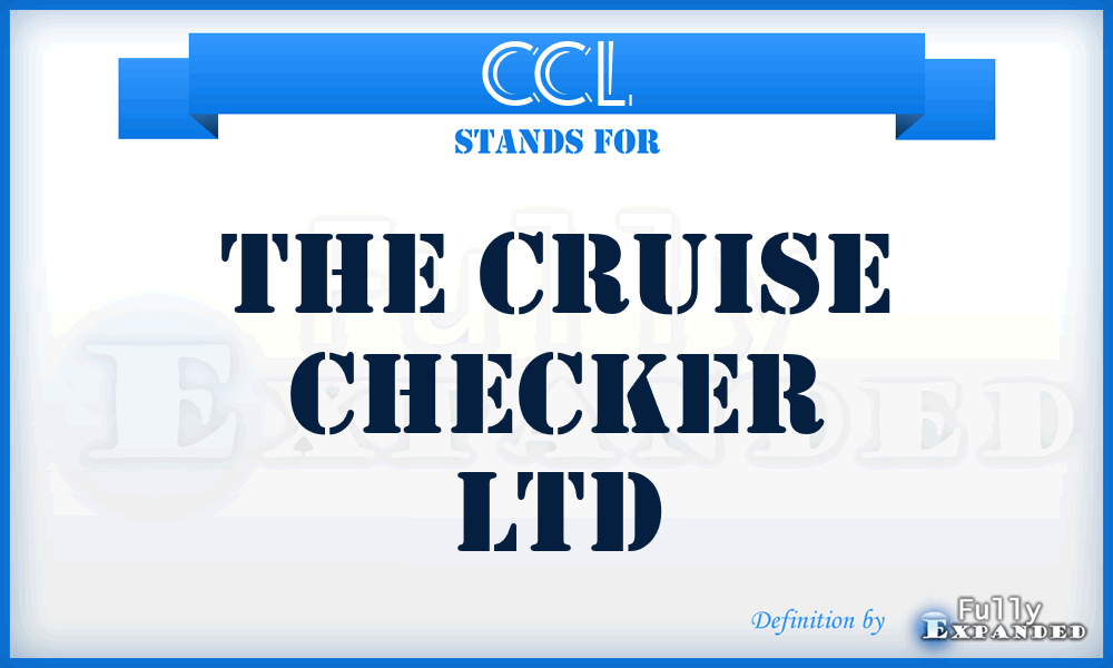 CCL - The Cruise Checker Ltd