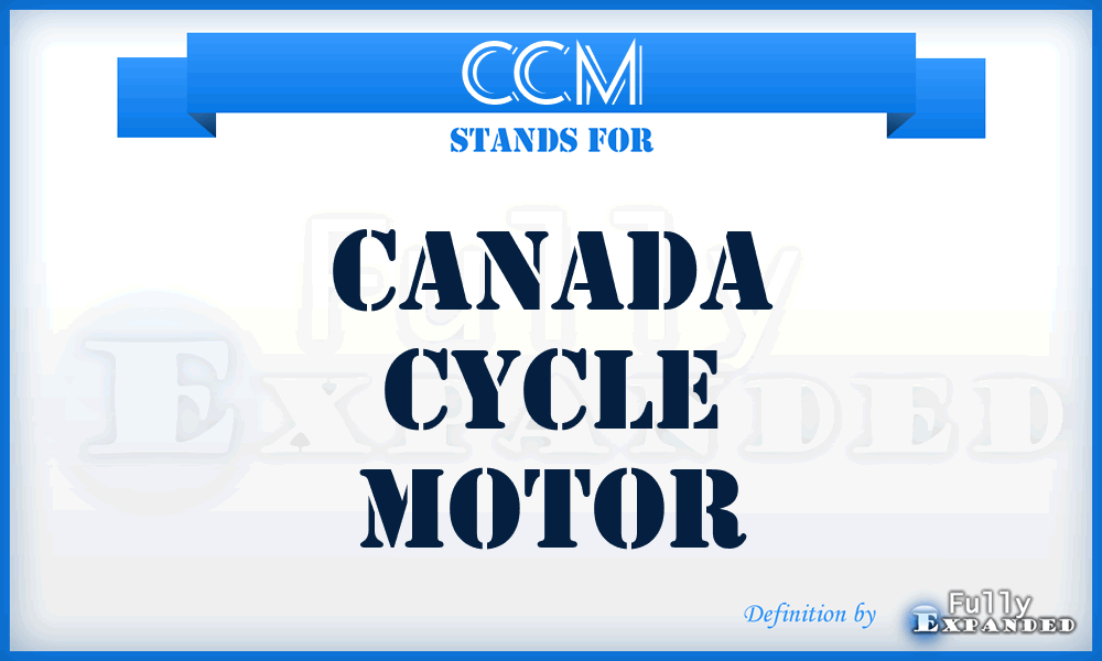 CCM - Canada Cycle Motor