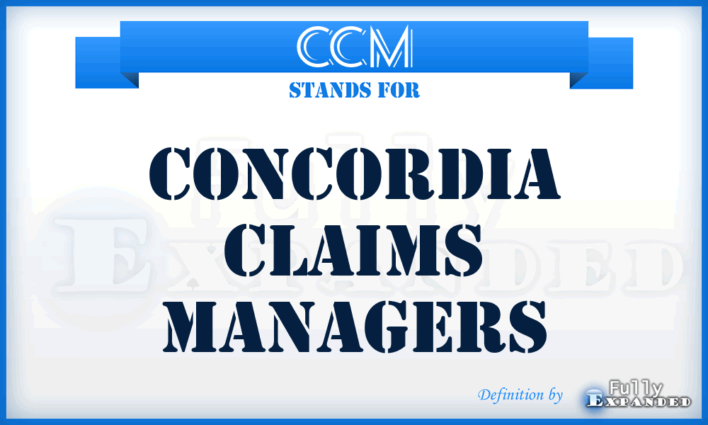 CCM - Concordia Claims Managers