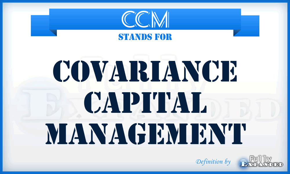 CCM - Covariance Capital Management