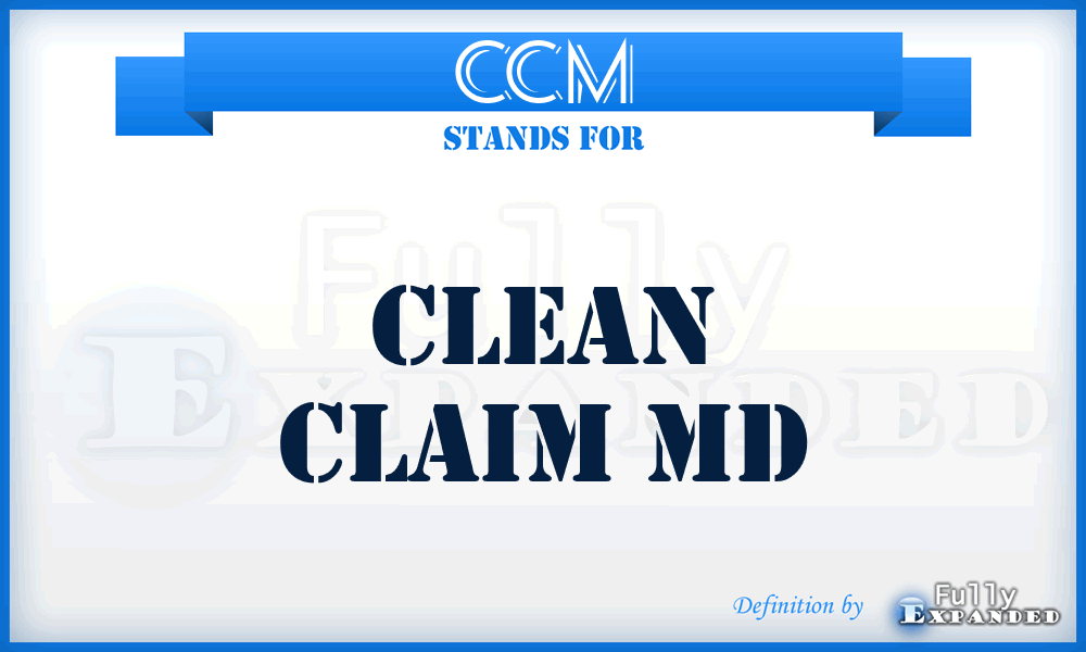 CCM - Clean Claim Md