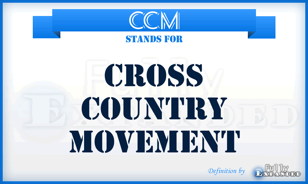 CCM - Cross Country Movement