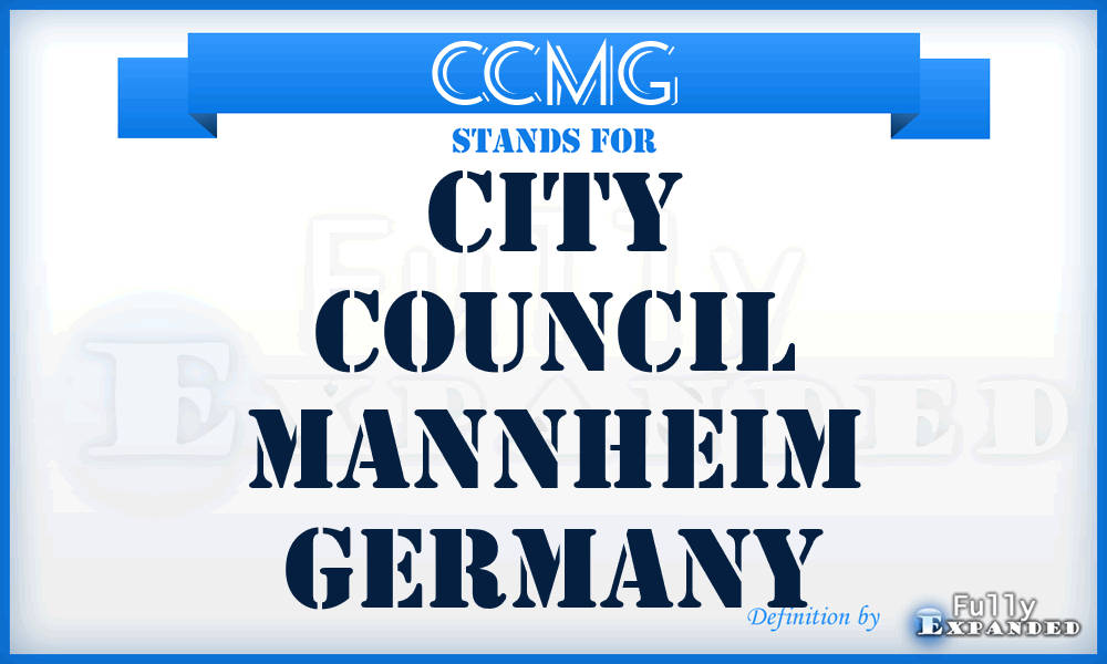 CCMG - City Council Mannheim Germany