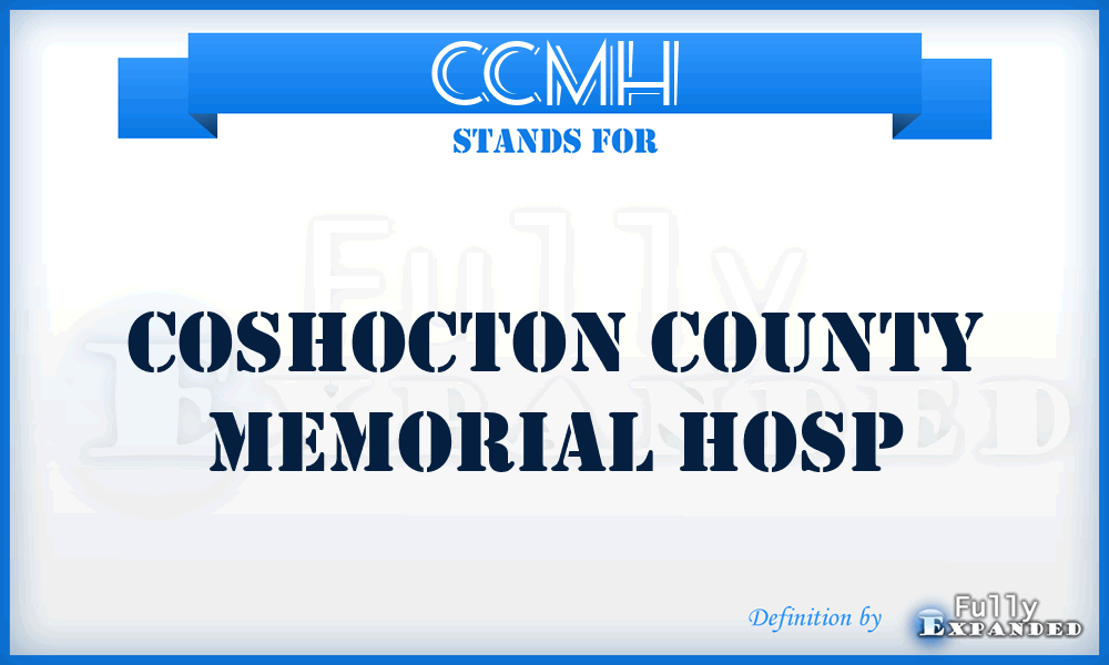 CCMH - Coshocton County Memorial Hosp