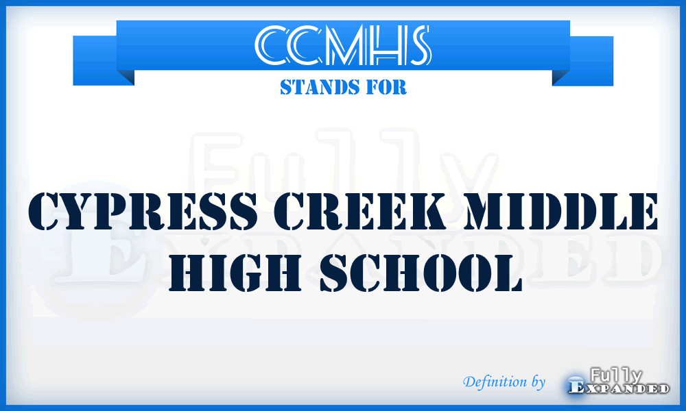 CCMHS - Cypress Creek Middle High School