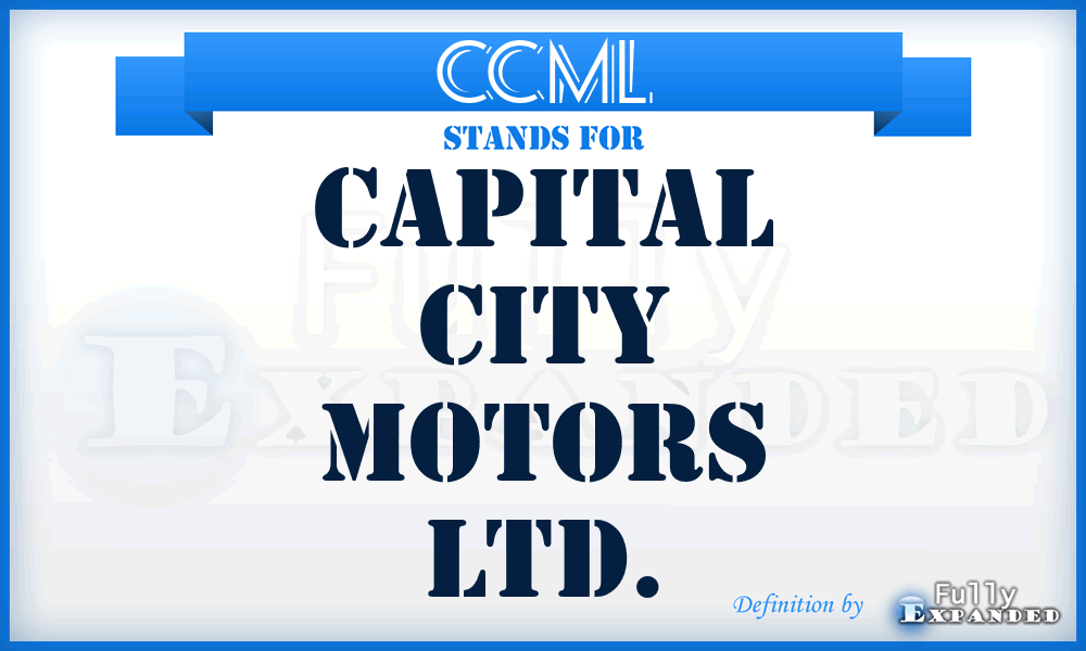 CCML - Capital City Motors Ltd.