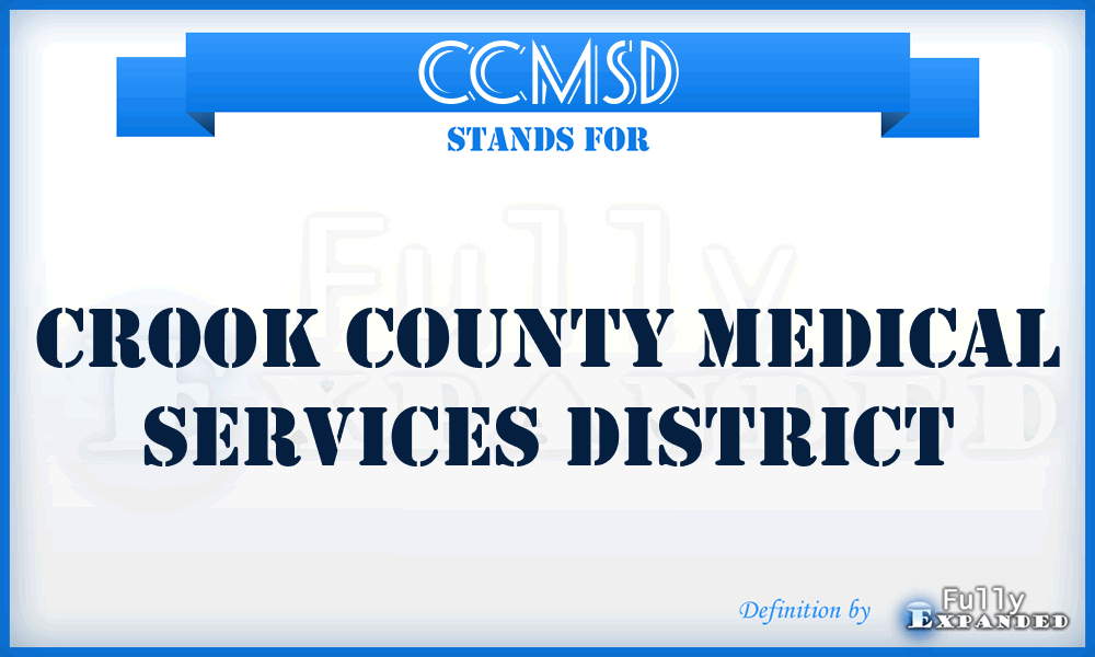 CCMSD - Crook County Medical Services District