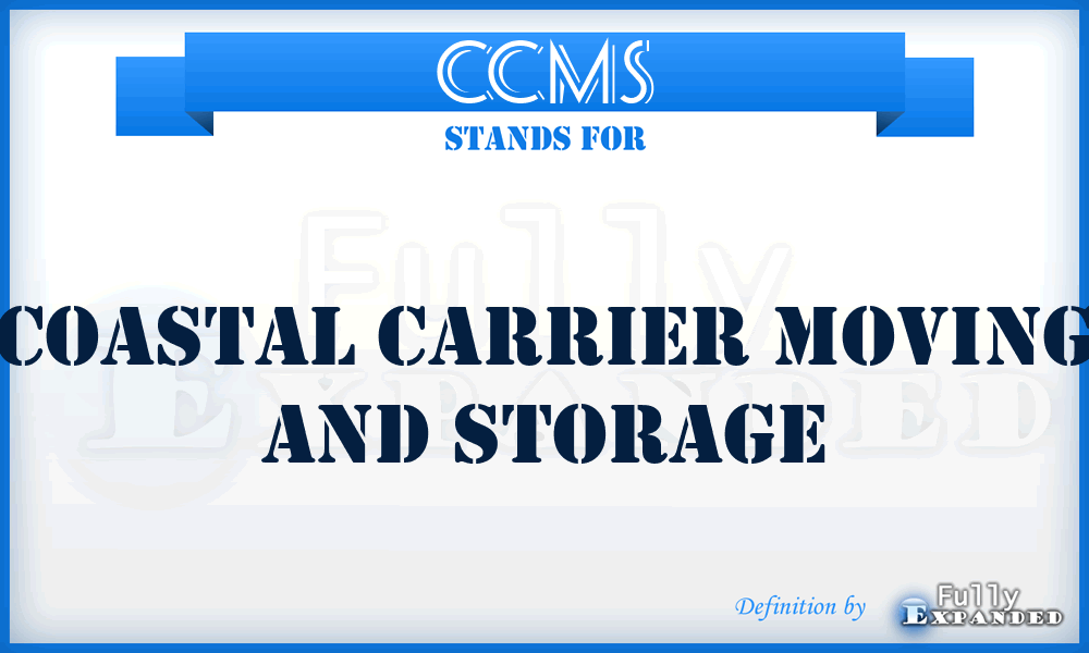 CCMS - Coastal Carrier Moving and Storage