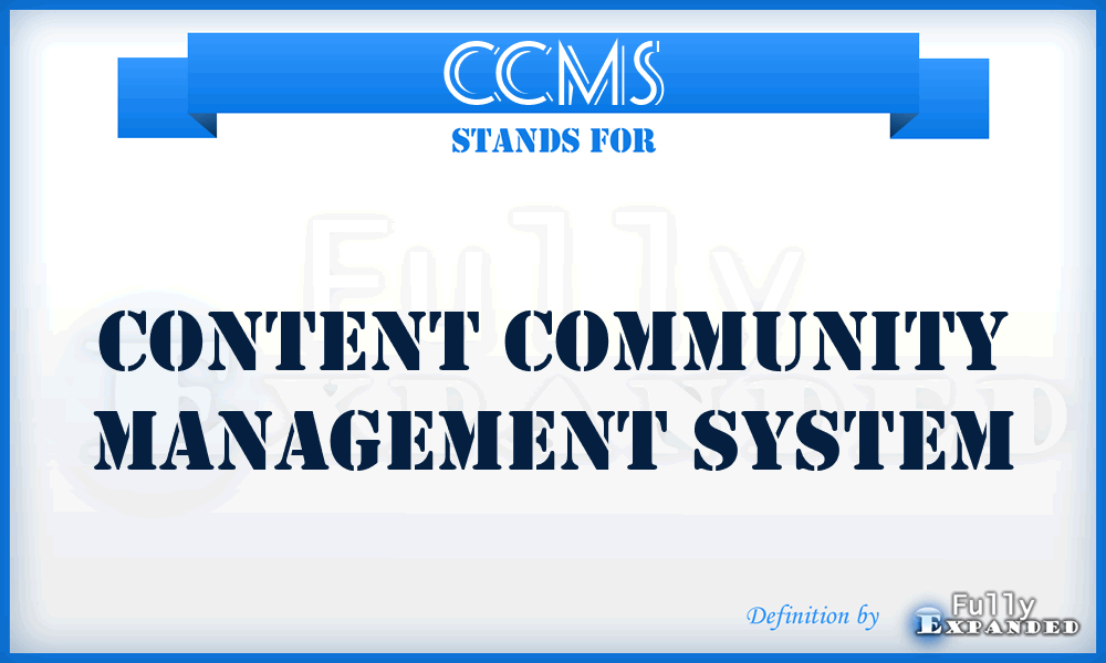 CCMS - Content Community Management System