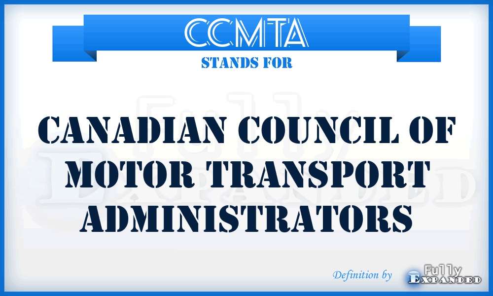 CCMTA - Canadian Council of Motor Transport Administrators