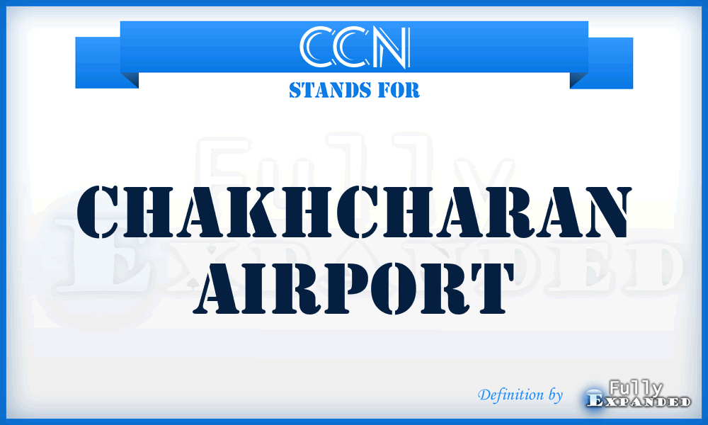 CCN - Chakhcharan airport