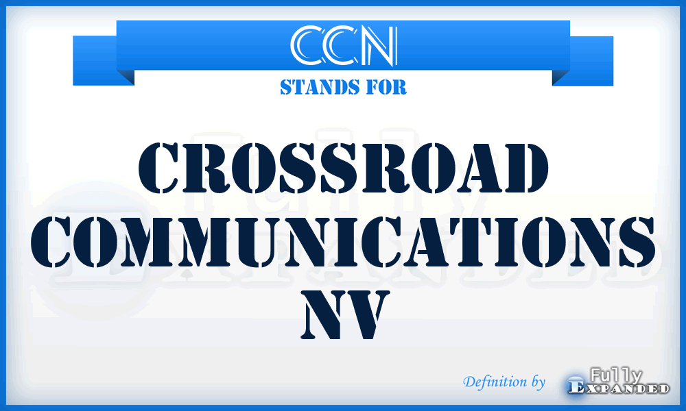 CCN - Crossroad Communications Nv
