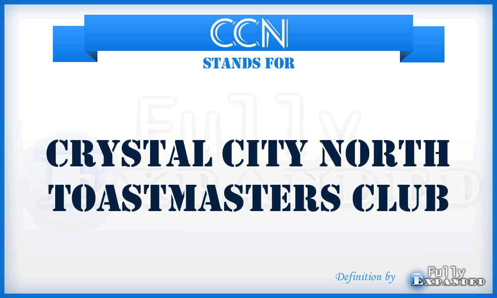 CCN - Crystal City North Toastmasters Club