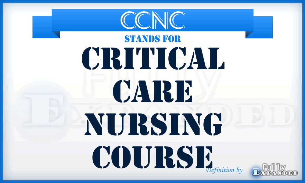 CCNC - Critical Care Nursing Course