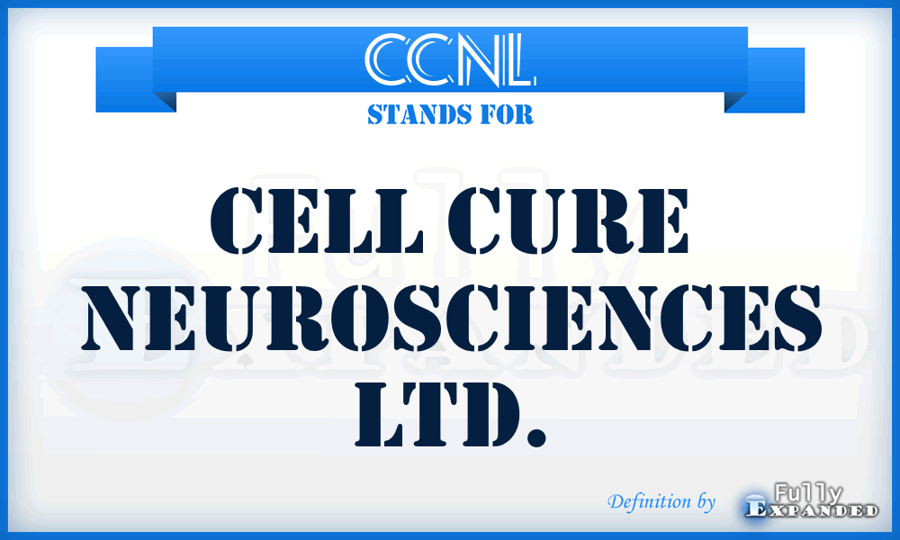 CCNL - Cell Cure Neurosciences Ltd.
