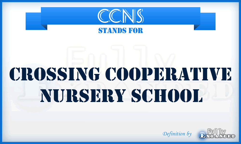 CCNS - Crossing Cooperative Nursery School