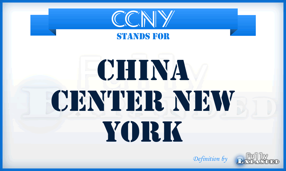 CCNY - China Center New York