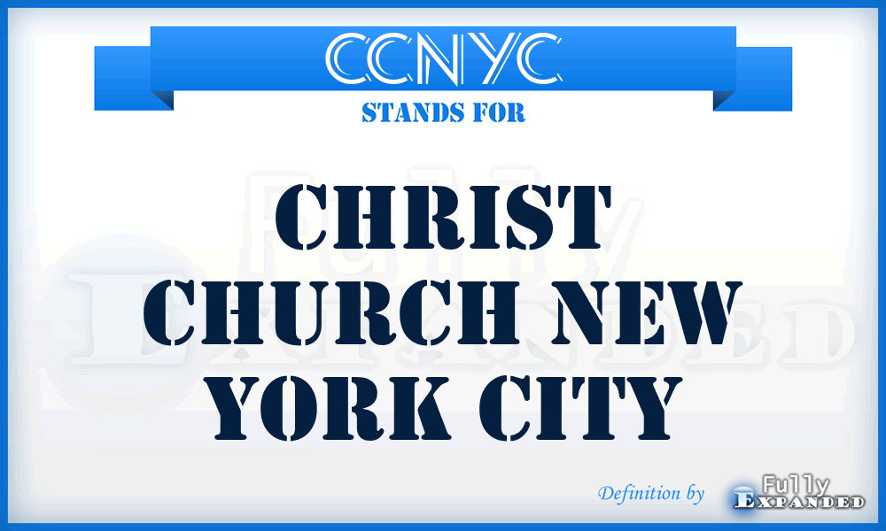 CCNYC - Christ Church New York City