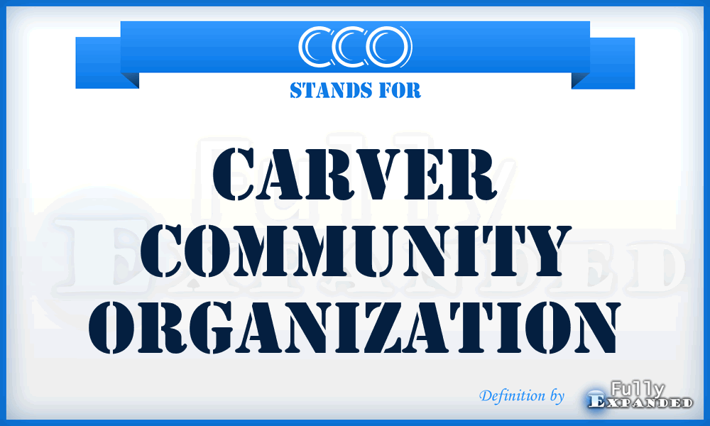 CCO - Carver Community Organization