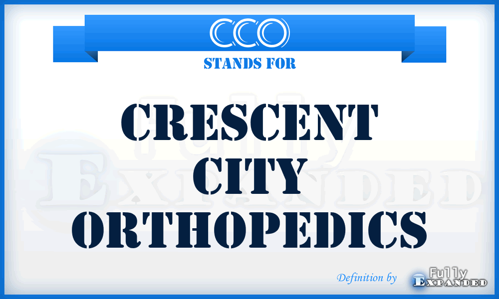 CCO - Crescent City Orthopedics