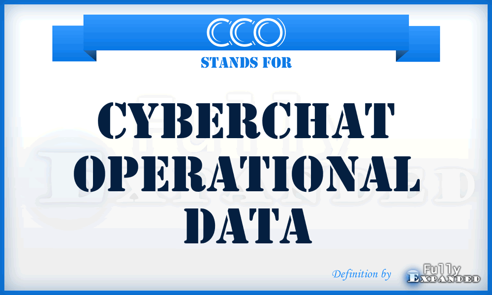 CCO - CyberChat Operational Data