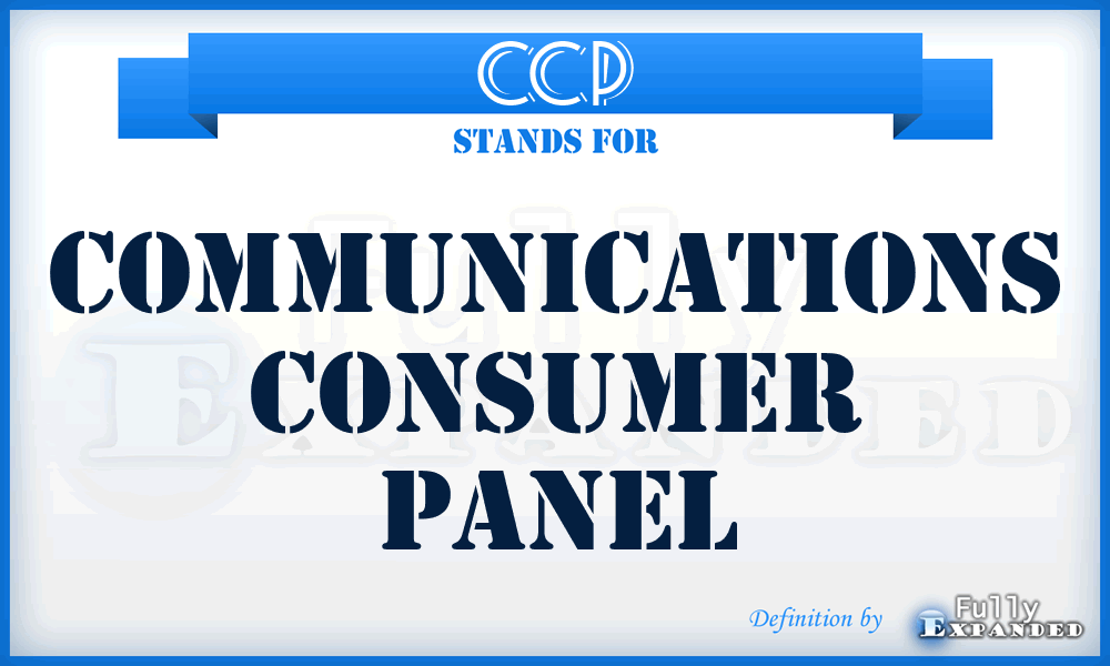 CCP - Communications Consumer Panel