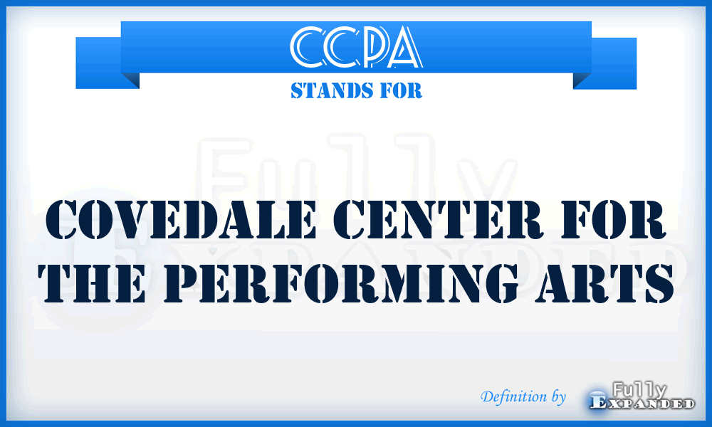 CCPA - Covedale Center for the Performing Arts