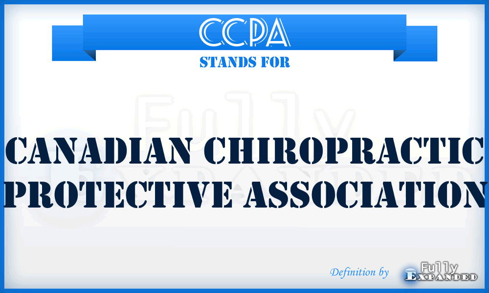 CCPA - Canadian Chiropractic Protective Association