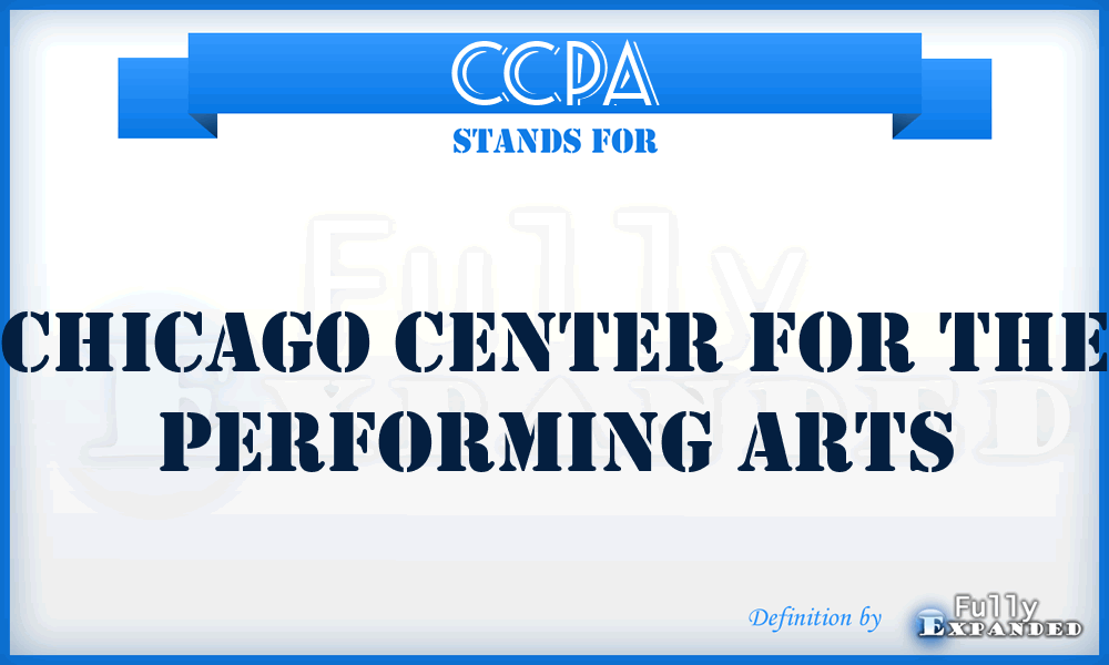 CCPA - Chicago Center for the Performing Arts