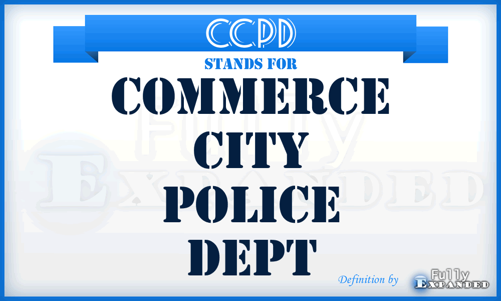 CCPD - Commerce City Police Dept