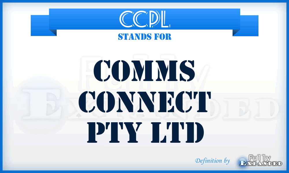 CCPL - Comms Connect Pty Ltd