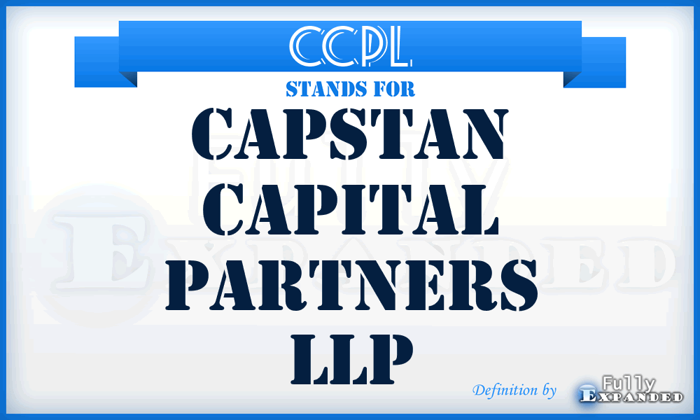 CCPL - Capstan Capital Partners LLP