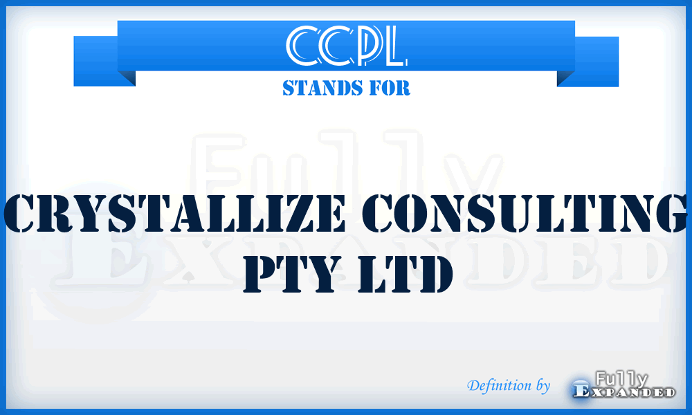 CCPL - Crystallize Consulting Pty Ltd
