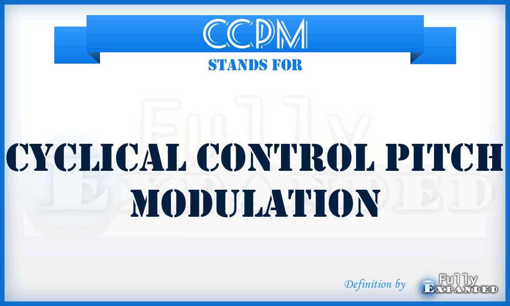 CCPM - Cyclical Control Pitch Modulation