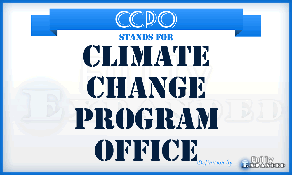 CCPO - Climate Change Program Office