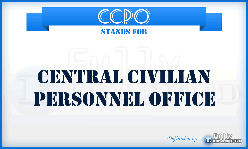 CCPO - central civilian personnel office
