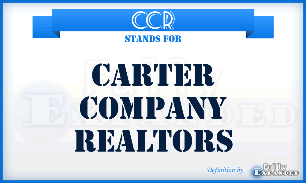 CCR - Carter Company Realtors
