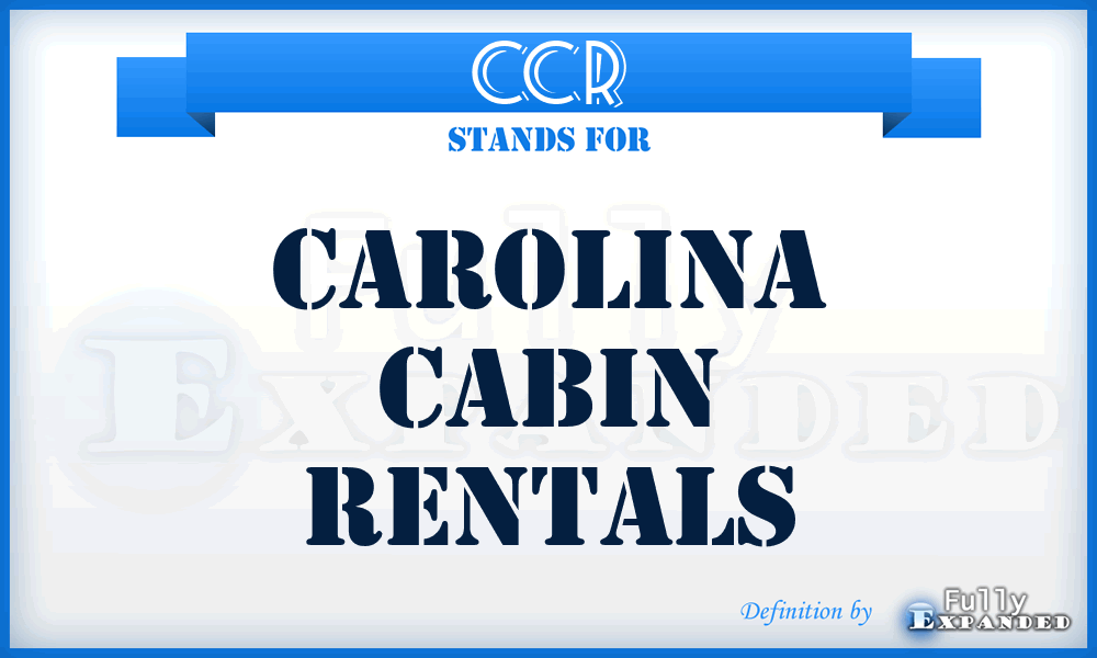 CCR - Carolina Cabin Rentals