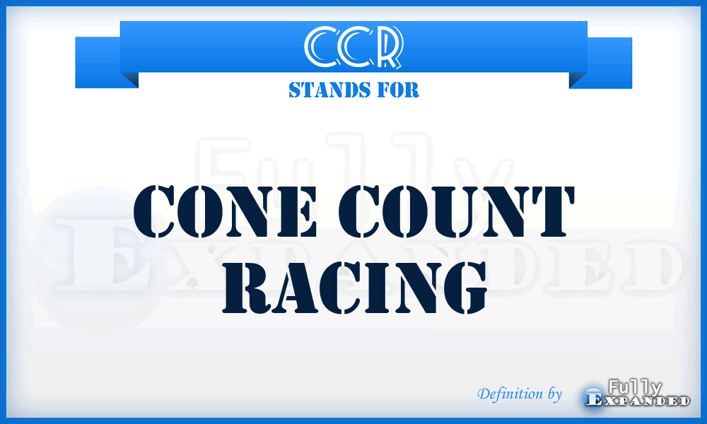 CCR - Cone Count Racing