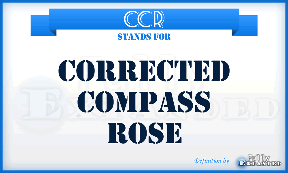 CCR - corrected compass rose