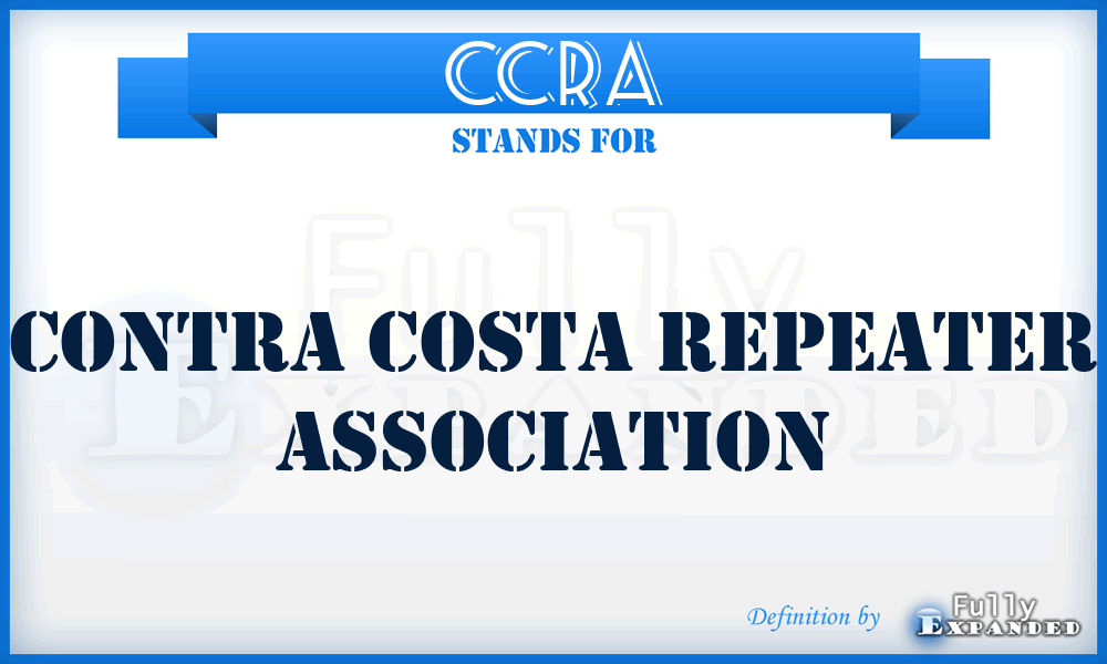 CCRA - Contra Costa Repeater Association