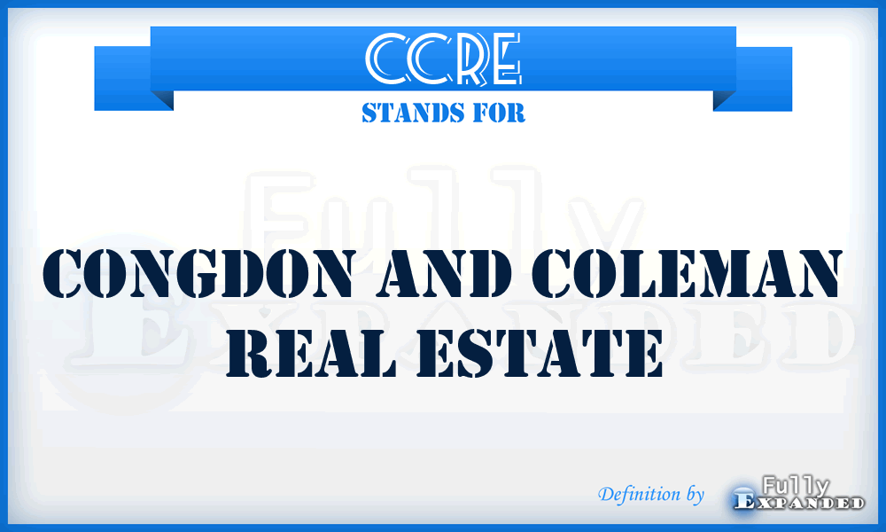 CCRE - Congdon and Coleman Real Estate