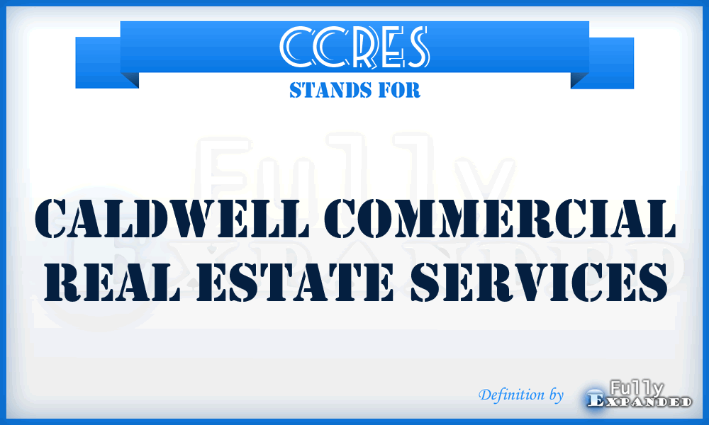 CCRES - Caldwell Commercial Real Estate Services
