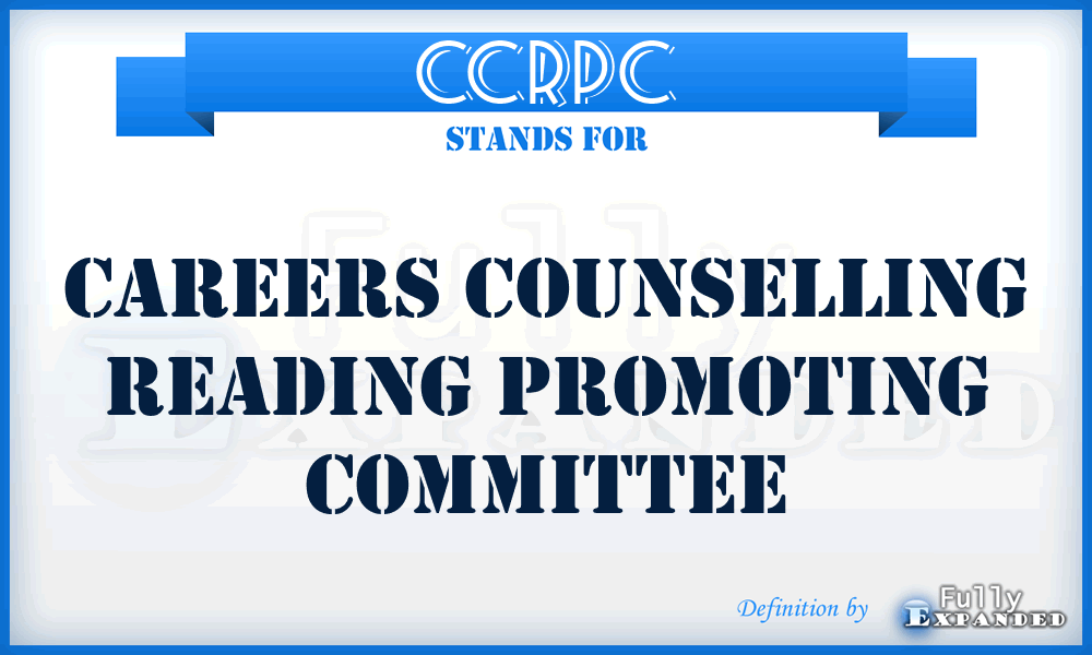CCRPC - Careers Counselling Reading Promoting Committee