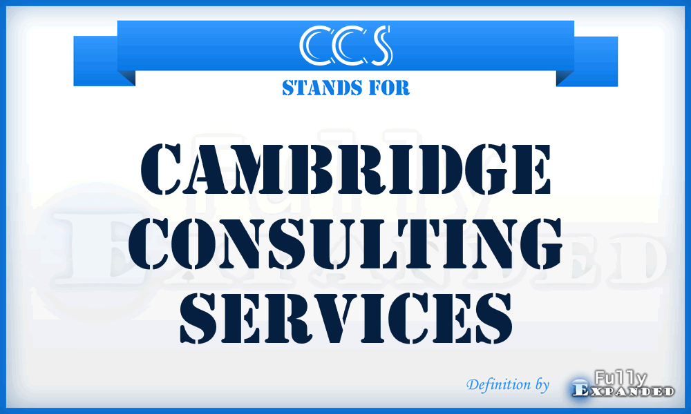 CCS - Cambridge Consulting Services