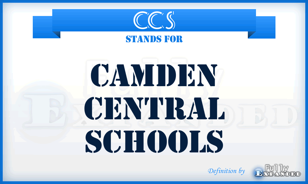 CCS - Camden Central Schools