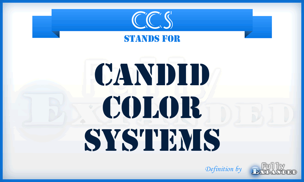CCS - Candid Color Systems