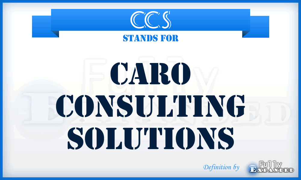 CCS - Caro Consulting Solutions