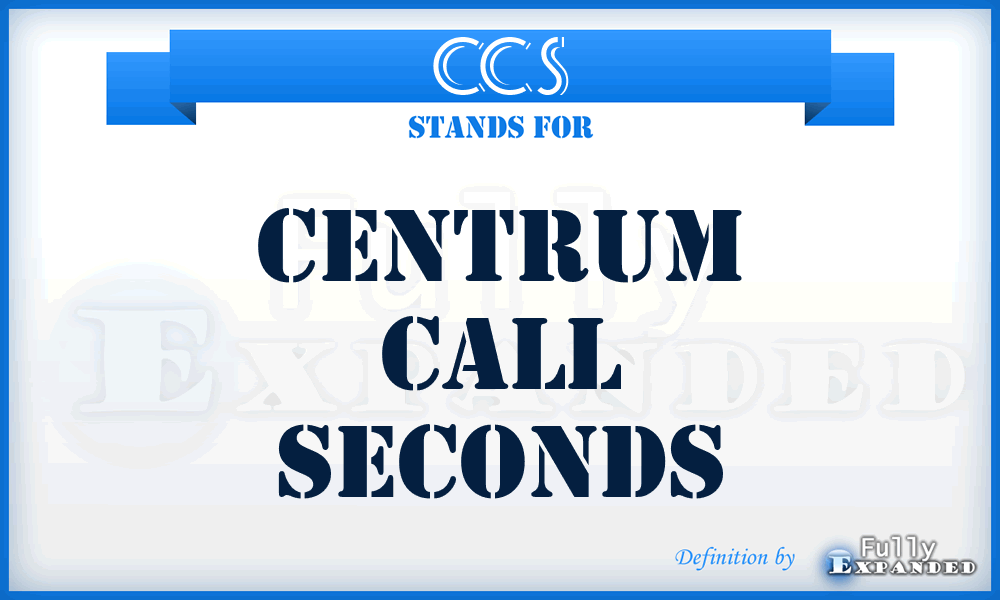 CCS - Centrum Call Seconds
