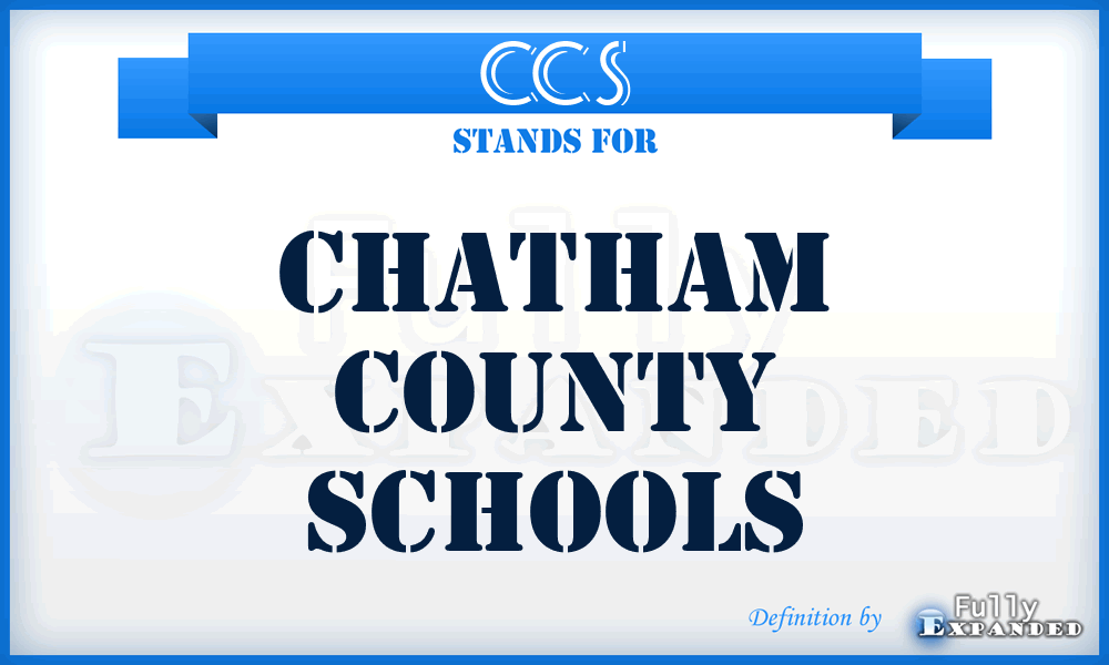 CCS - Chatham County Schools